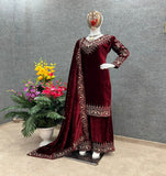 Velvet Designer Wear Dress Size 42