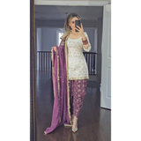 Launching New Designer Party Wear Look Top , Dhoti Styles Salwar and Dupatta