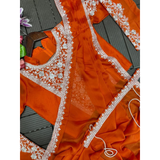 HB-201 Hirva Beauty Embroidery Coding Work Ready to wear Saree