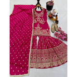 ZC-B9016 New Designer Party Top Sharara SETS