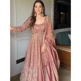 Noor Gold 1227 PARTY WEAR LONG TOP WITH LEHANGA