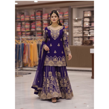 LC- 1458 LAUNCHED KURTI & FLARED SHARARA SET