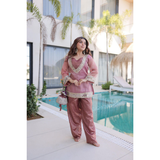 LW-9319 READYMADE TOP-PANT WITH BATWA
