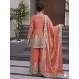 ST-0122 Kids Wear Attractive silk embroidery Kurta Set