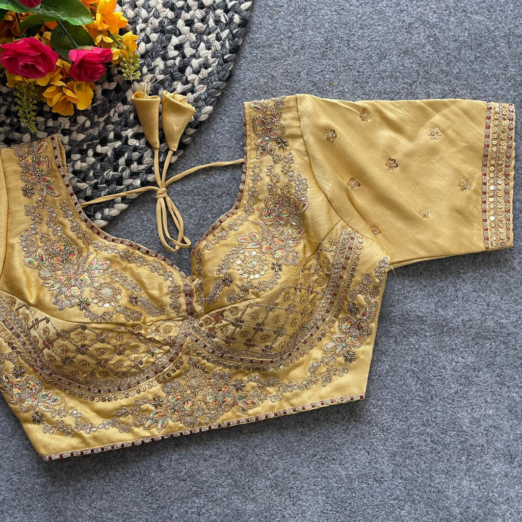 SABYASACHI NECK BRIDAL BLOUSE