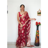RD01 Soft Lichi Silk Saree- JUST ONE MINUTE TO WEAR SAREE