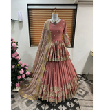 ZF-258 — Elegant Embroidered Sequence Designer Kediya Set