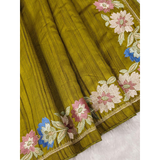 Traditional Soft Gadhwal Silk Embroidered Sarees