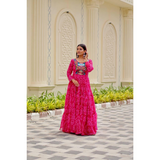 Bandhini Special Gamthi Work Gown