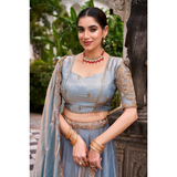 Lehenga Collection- PASTEL COLOR FENDI STYLE LEHENGA SIZE 40-42 READY