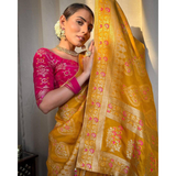 BEAUTIFUL RICH PALLU & JACQUARD WORK ON ALL OVER THE SAREE