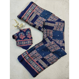 SF- 1117 Semi Gajji Ajrakh Print with Mirror