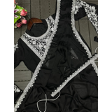 HB-201 Hirva Beauty Embroidery Coding Work Ready to wear Saree