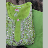 Plus Size Heavy Embroidery Chikankari Kurtis Size 48-50-52
