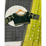 ZARI CUTWORK BORDER SEMI-SILK SAREE