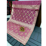 Jacquard style Zari Bandhini sarees