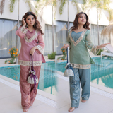 LW-9319 READYMADE TOP-PANT WITH BATWA