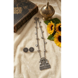 Oxidised Locket Chain Jewelry Sets