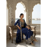 VF 226 INDOWESTERN PLAZO CHOLI SET