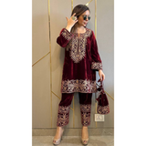 LC-1328 LAUNCHING NEW DESIGNER VELVET SUIT