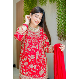 SRK-5302New Designer Party Wear Look Top-Plazzo and Dupatta