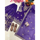 LC- 1458 LAUNCHED KURTI & FLARED SHARARA SET