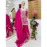 ZD- 10095 New Designer Party Top Sharara & Dupatta Set