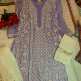 Chikankari Georgette Gotta kurti sharara sets.