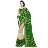 Half & Half Georgette Lace Saree