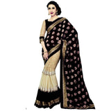 Half & Half Georgette Lace Saree