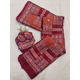 SF- 1117 Semi Gajji Ajrakh Print with Mirror