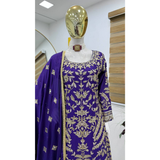 ZD-10091 PREMIUM CHINON SILK SHARARA SUIT