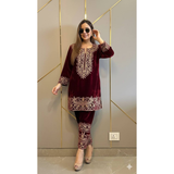 LC-1328 LAUNCHING NEW DESIGNER VELVET SUIT