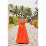 Bandhini Special Gamthi Work Gown