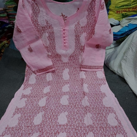 Cotton Chikankari Kurtis