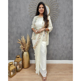 GEORGETTE DESIGNER SEQUINS SAREE JACKET Ready to Wear Saree Collection