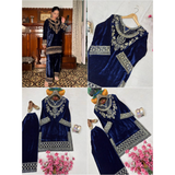 LC-1434 NEW DESIGNER VELVET CORD SET
