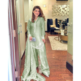 HK-1703 New Designer Collection In Roman Silk Top-Farshi Salwar