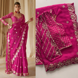 New Launching Bollywood BlockBuster Orignal Mirror Design Saree