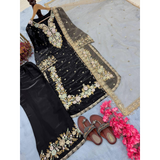 Trending Jimmy Choo With Heavy Embroidery Palazzo Sets