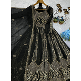 Noor Gold 1227 PARTY WEAR LONG TOP WITH LEHANGA