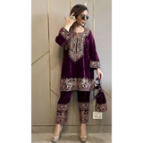 LC-1328 LAUNCHING NEW DESIGNER VELVET SUIT
