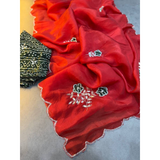 SUPER HIT BANDHEJ BY HANDWORK SAREE Ready Blouse SIZE 40-42