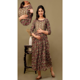 Maternity & Feeding PRINTED COTTON GOWNSTYLE KURTI