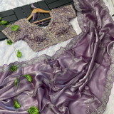 Trending JIMMY CHOO Sequence Sarees Ready Blouse