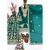 KF-1733 NEW DESIGNER HEAVY EMBROIDERY CHAIN SEQUENCE WORK SHARARA SET