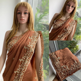 Heavy designer Saree with Sequins Blouse