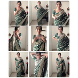 LICHI ZARI SILK ONE-MINUTE PRE-STITCHED SAREES