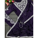 HB-201 Hirva Beauty Embroidery Coding Work Ready to wear Saree