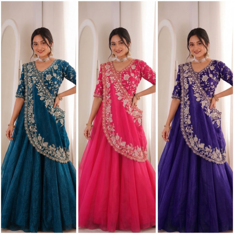 HB-191 New Launching Embroidery Work Lehenga Choli